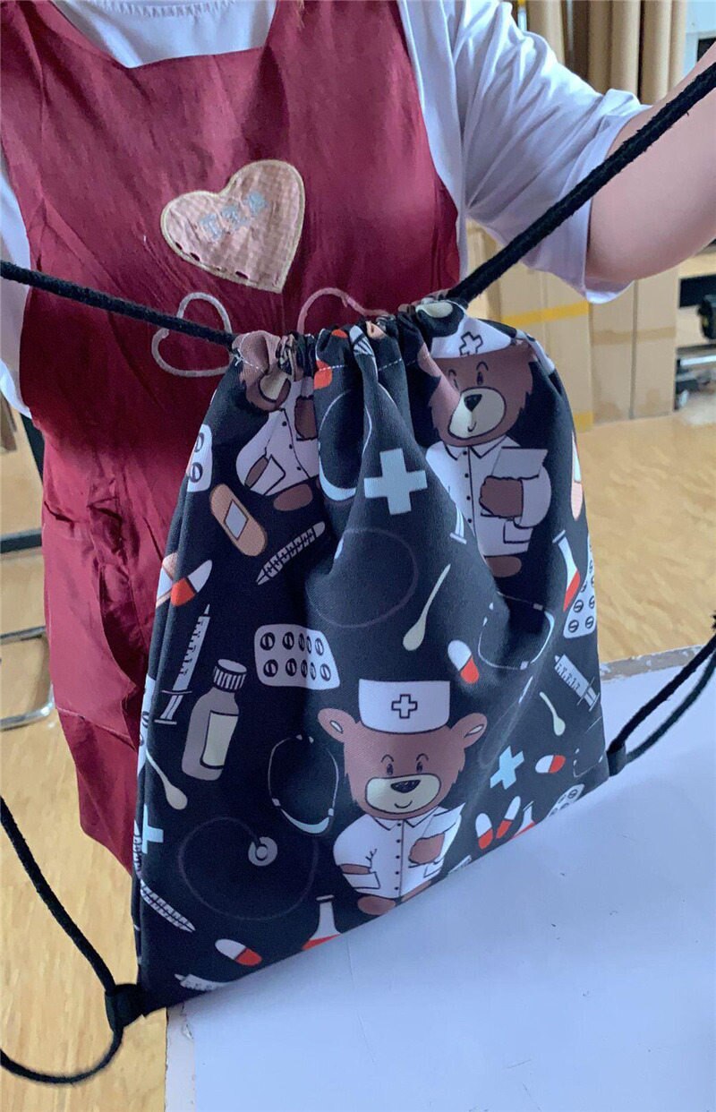 Sac à dos avec cordon imprimé pour hommes, sac de rangement à la , sac à dos décontracté pour adolescents, sac de voyage, sac à livres,