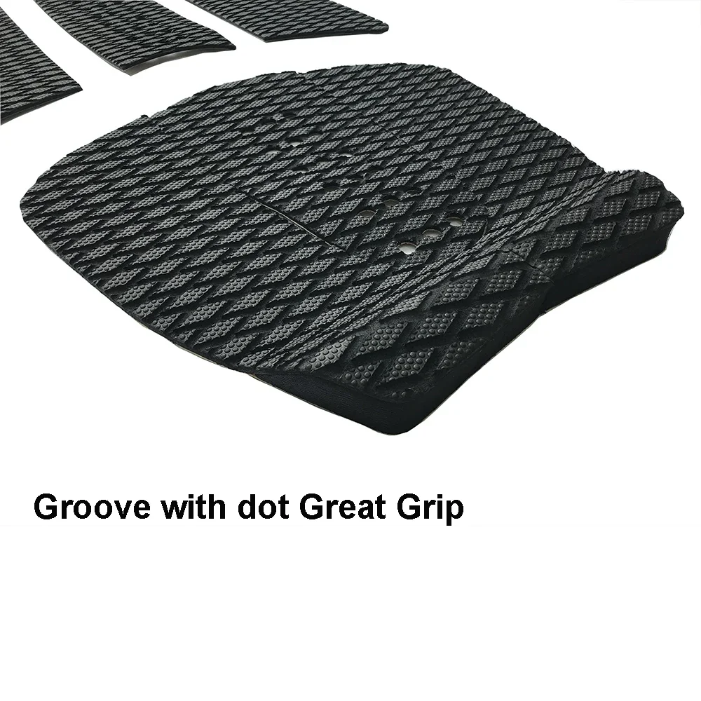Almohadillas de 6 piezas, alfombrilla de tracción para cubierta SUP, cómoda EVA Premium con agarre para tabla de surf, almohadillas para pies con pegamento trasero de 3M, agarre antideslizante para tabla de surf