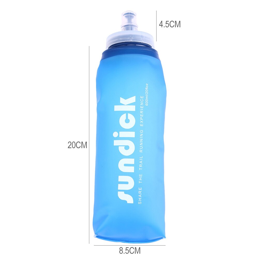 Sundick 600Ml Draagbare Opvouwbare Waterzak Tpu Soft Drink Fles Outdoor Sport Fietsen Wandelen Camping Drinken Pouch: Default Title