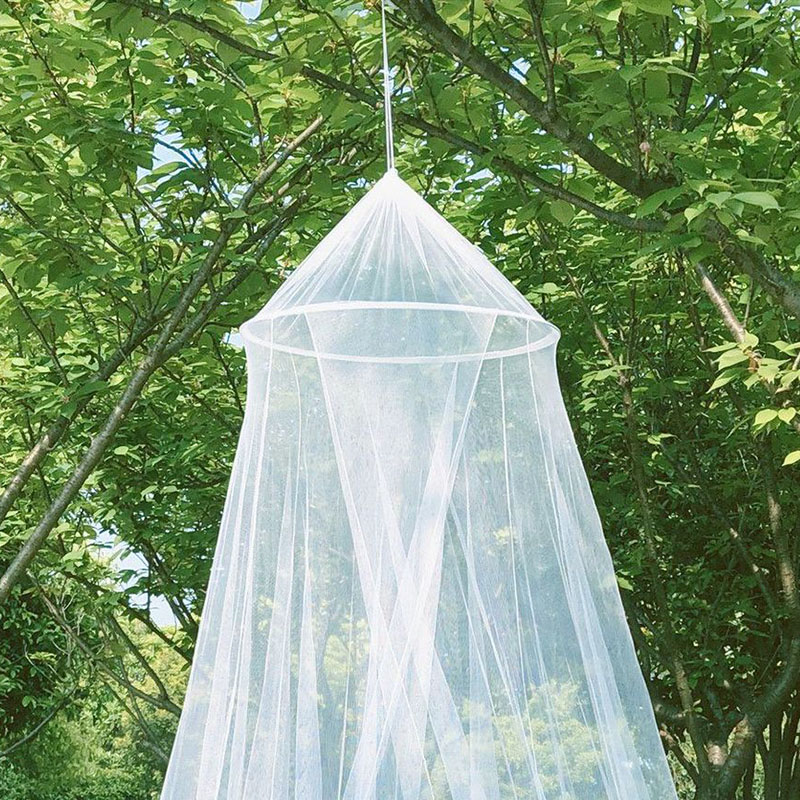 White Outdoor Hanging Round Dome Mosquito Net for ... – Grandado