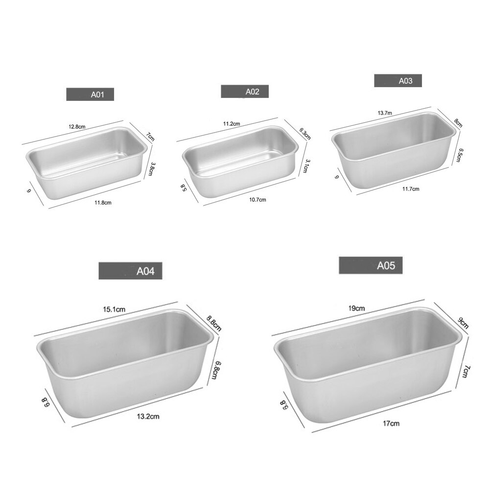 Aluminum Alloy Non-Stick Bread Cheese Cake Toast Mold Pan Kitchen Baking Tool