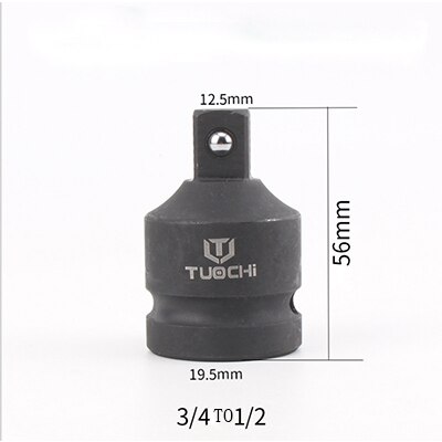 Tuochi Impact Adapters CR-MO 3/4 "Female X 1/2" Man Socket Adapter 1/2 3/8 3/8-1/4 Impact socket Voor Auto Reparatie Tools: 3-4 to 1-2