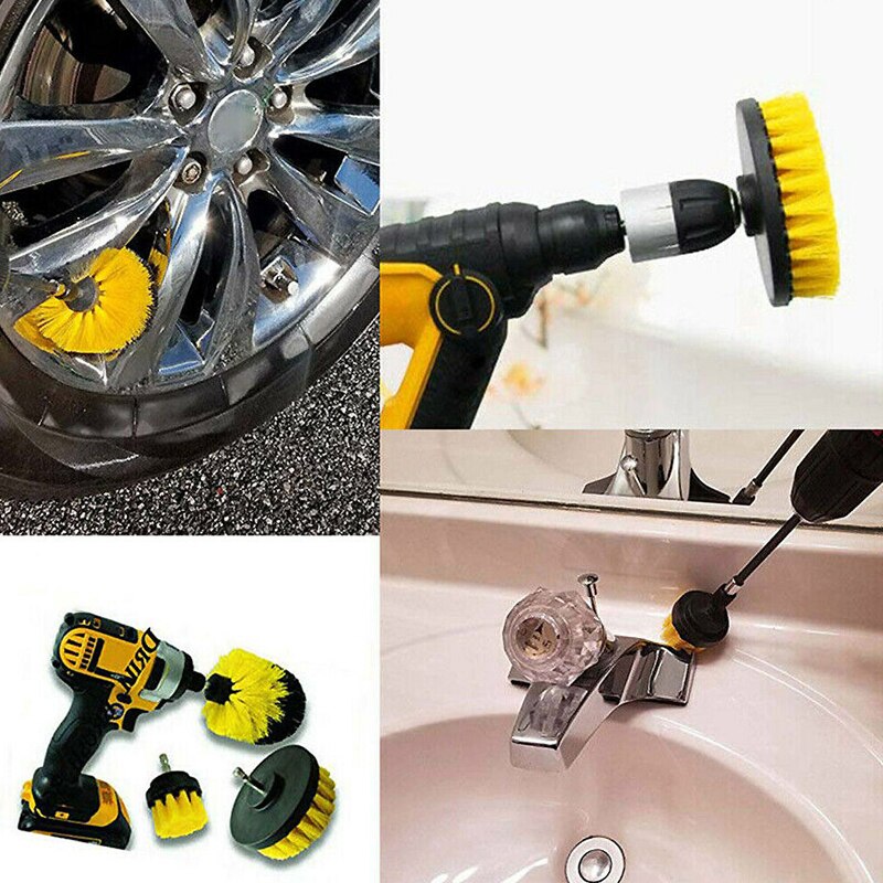 10/13Pcs Elektrische Boor Borstel Scrub Pads Kit Boor Borstel Bijlagen Set Tegel Scrubber Schuursponsjes Huishoudelijke Schoonmaakmiddelen tool