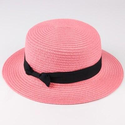 Zomer Ouder-kind Emmer Cap Vrouwen Zonneklep Strik Strohoed Meisjes Outdoor Strand Reizen Zonnescherm Brede Cap