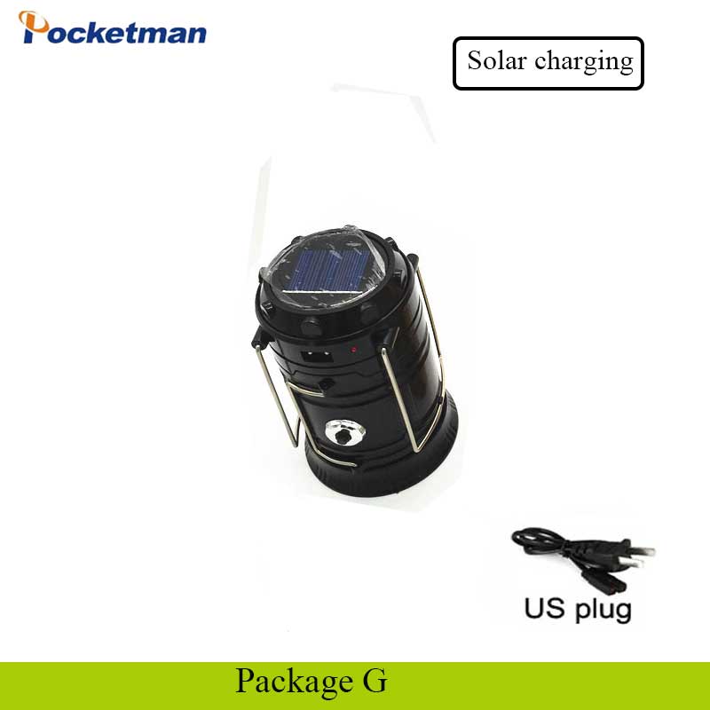 Camping Lantern Solar Power LED Light Source Poweful Portable Tent Work Lamp LED Flame Lantern Torch3 orders: G