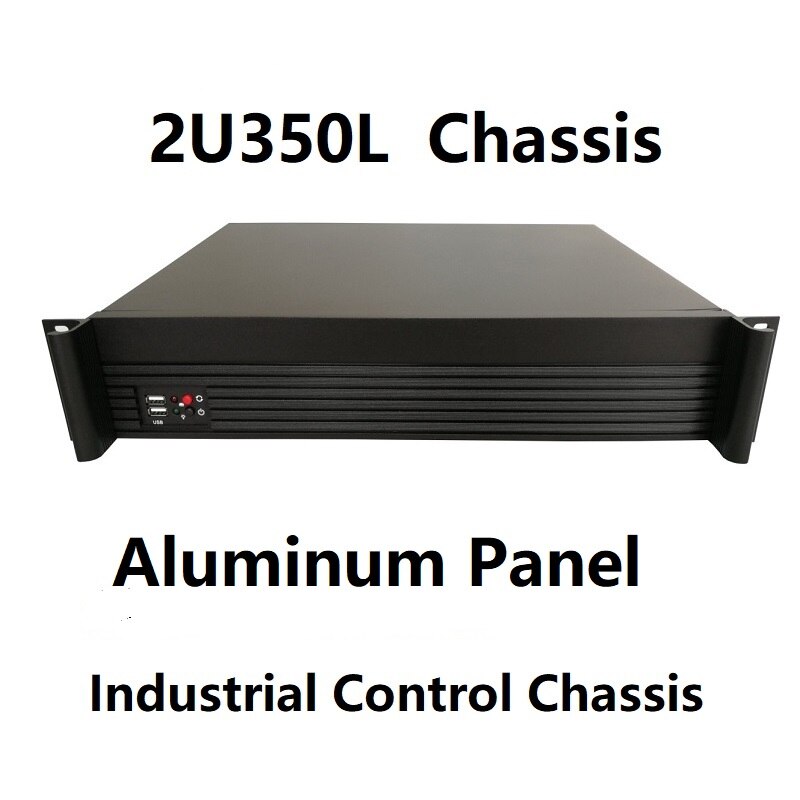 Panel de aluminio para carcasa de ordenador 2U, 2u350MM, compatible con MicroATX, fuente de alimentación para PC, firewall, bastidor tipo chasis de 19 pulgadas