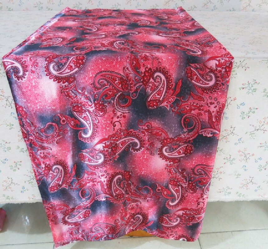 Tela satinada estampada de Cachemira africana, 100cm x 148cm, retazos, para ropa, bufandas, forro, material de tela