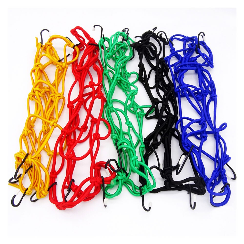 40X40Cm Bagagenet Motorhelm Mesh Opslag Motorhelm Bungee Bagage Compressie Ctorage Cargo Afwerking Netto 6 haken