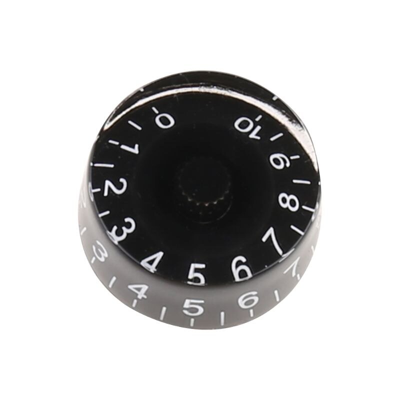 1pc Knob Button Volume Tone Control For LP Electric Guitar Bass Parts Black White Numerals Adjustable