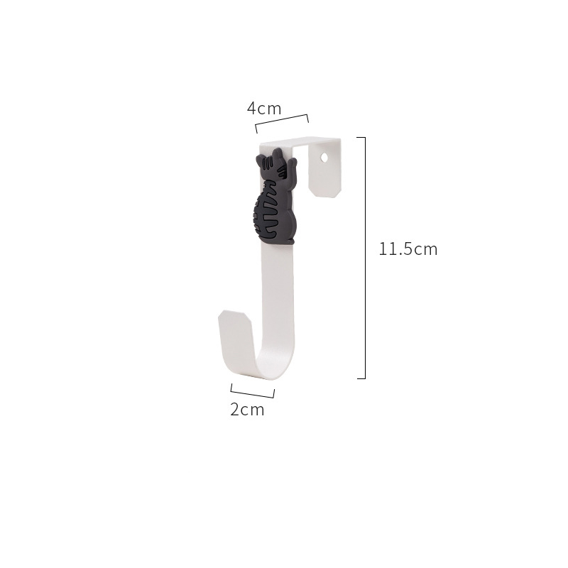Crochet de porte arrière pour armoire de cuisine, crochet de rangement pour vêtements et serviettes, accessoires de salle de bains: 01