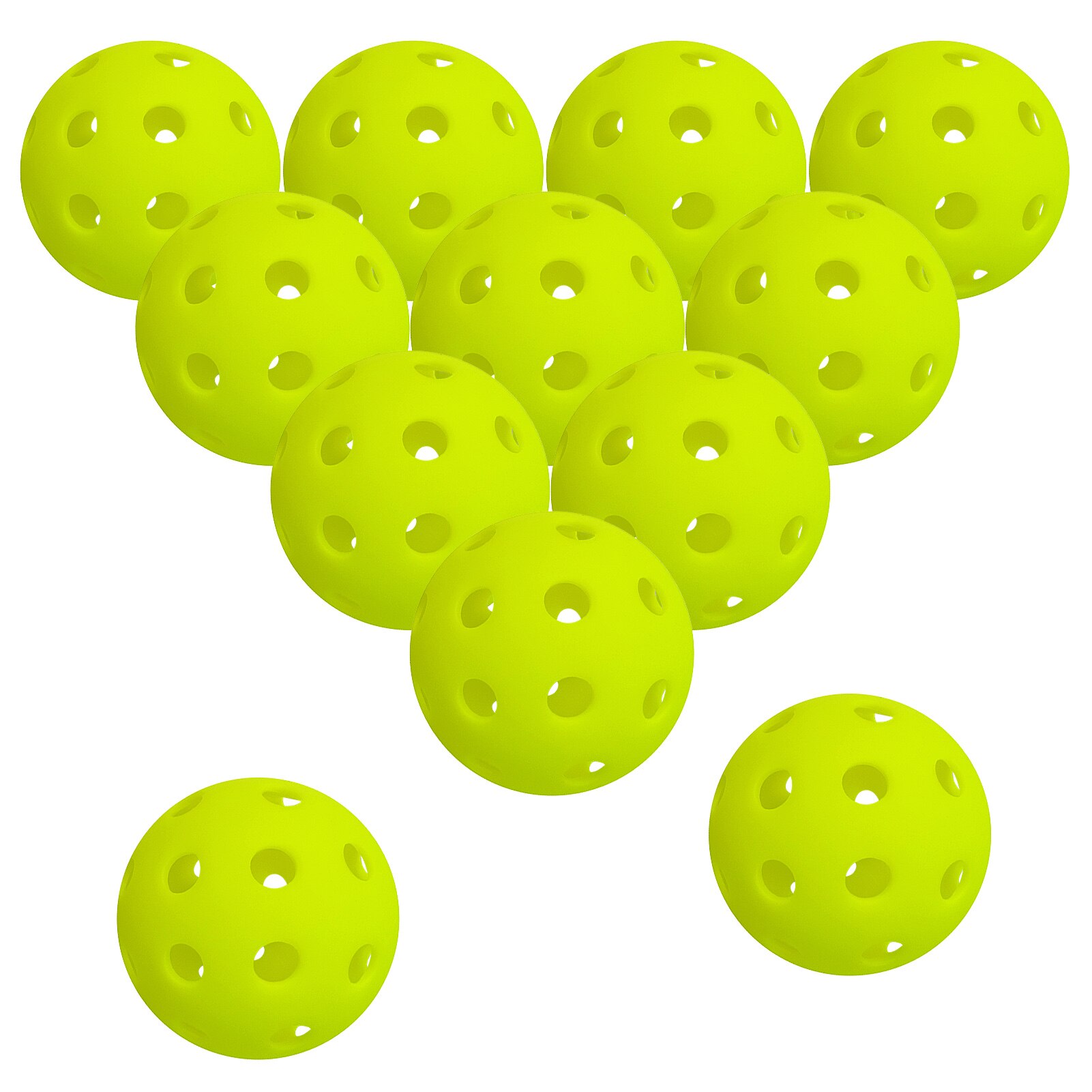 12 Packs 40 Holes Outdoor Pickleball Balls for Outdoor Courts Golf Balls Supplies