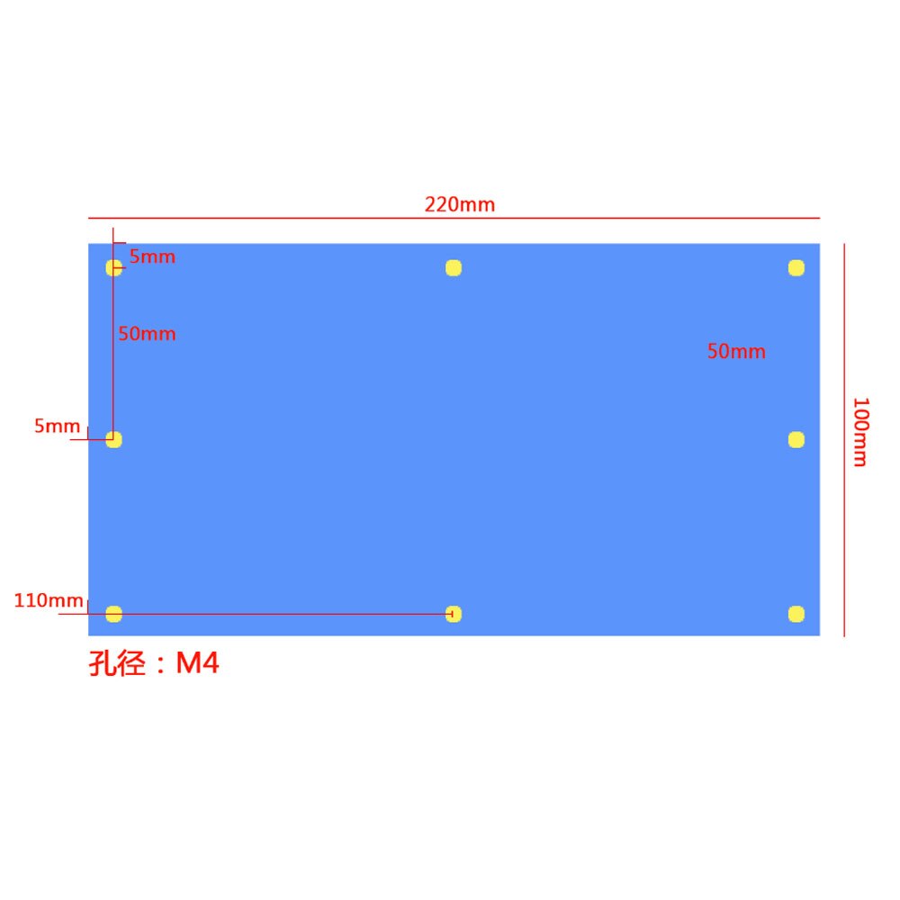 220x 100 x8mm Große Kühlkörper Aluminium Kühlung Gremium für LED Licht Kühler hoch Wärmeleitfähigkeit Elektronik Kühlkörper Bord