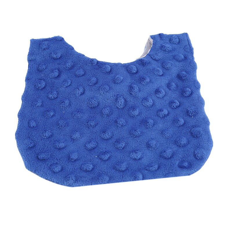Babador bandana tecido de alimentação do bebê da cor sólida do bebê dos babadores: blue