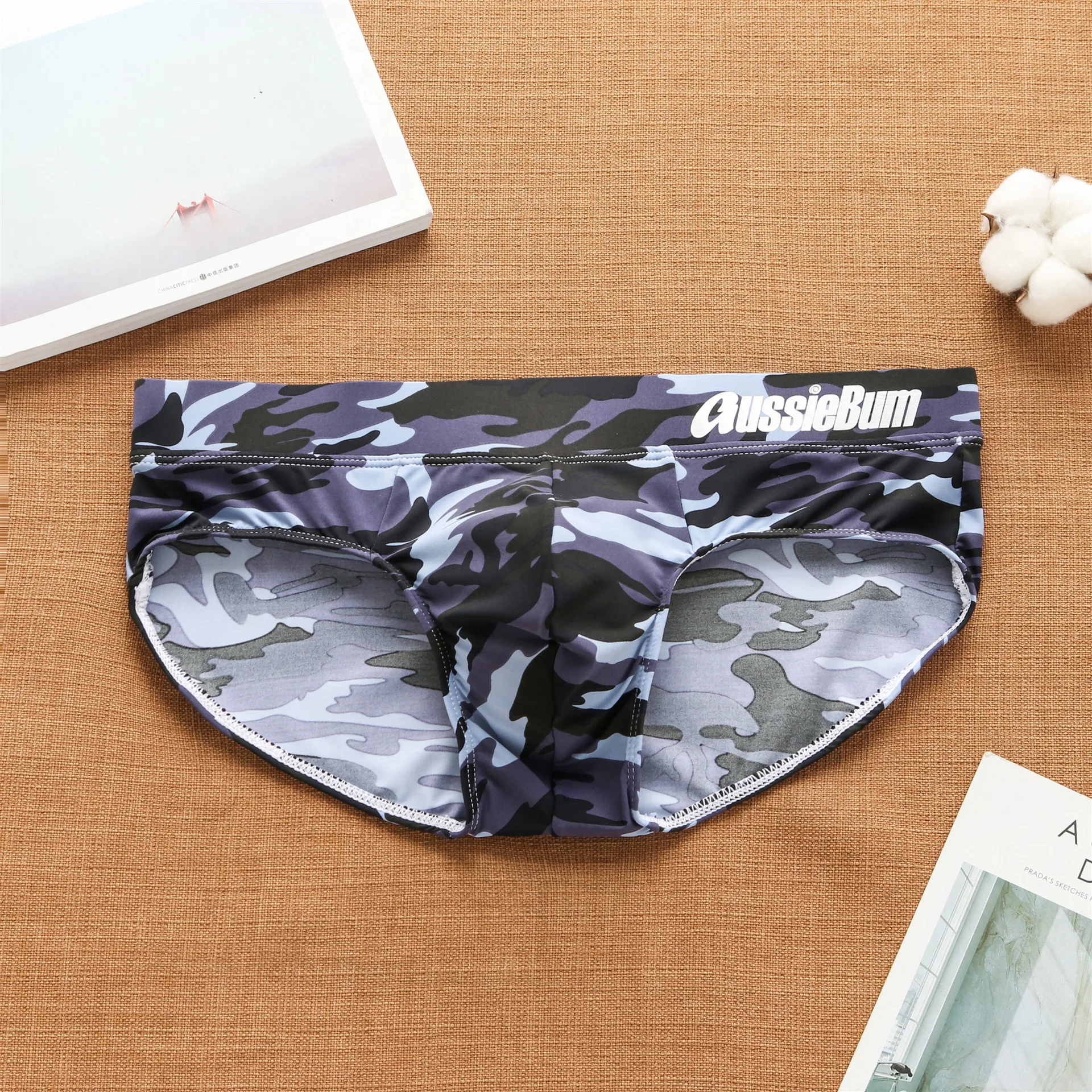 Slip camouflage taille basse pour hommes, cool, été: L / Black