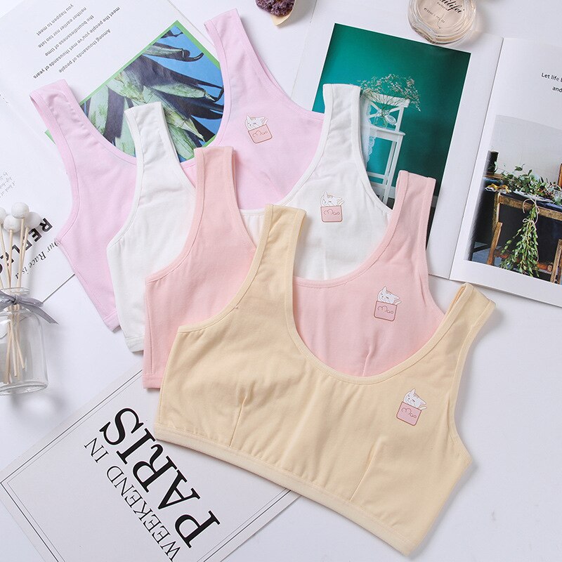 Meisje Beha Tiener Crop Top Ondergoed Vest Racerback Puberteit Sport Training Bras Brief Streetwear Tube Top 8-14Years