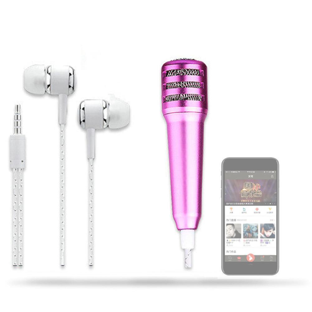 ortable Stereo Studio Mic KTV Karaoke Mini Microphone For Cell Laptop Recording Phone PC Full-scale Mic Desktop360° G1R8