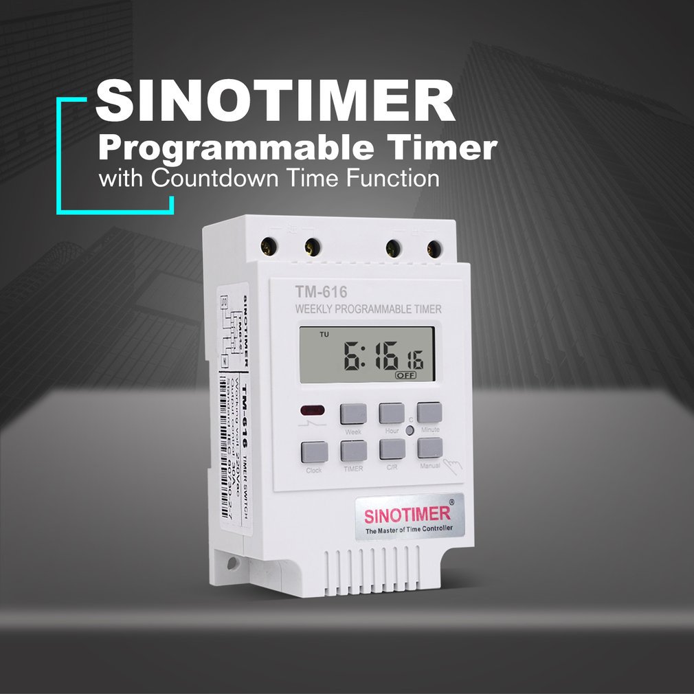 TM616B-2 30A 220V Elektronische Wekelijkse Programmeerbare Digitale Schakelklok Relais Timer Timer Din Rail Mount