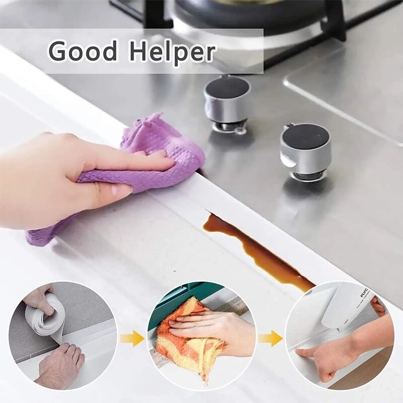 Abdichtung Streifen Abdichtung Band Bad Dusche Waschbecken Abdichten Band Weiß PVC Selbst Klebstoff Wasserdicht Wand Band für Bad Küche