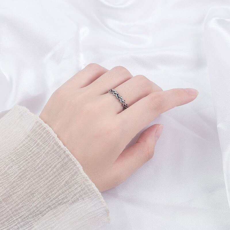 NEHZY 925 bague en argent Sterling de creux femme bijoux de réglable rétro couronne Zircon perle Couple anneau: 1479