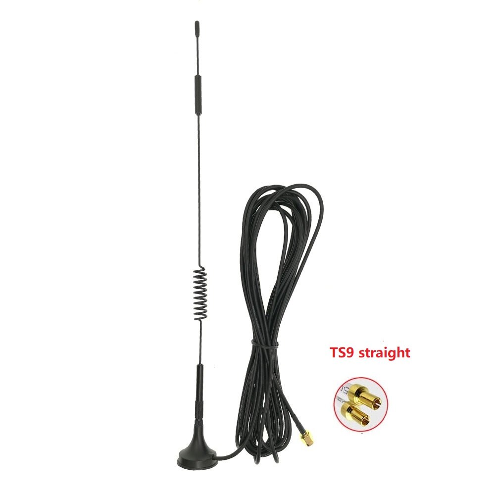 SMA/TS9/CRC9 Schnittstelle 3m Verlängerung Kabel kabellos Router Unbemannte Verkauf Maschine magnetisch Kleine Saugnapf 4G Antenne: TS9 gerade