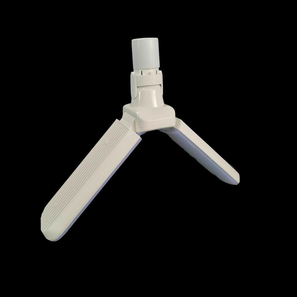 Ledet garasje butikk arbeidslys hjem takarmatur deformerbar lampe 60w e27: 2 blader 30w 95 265v