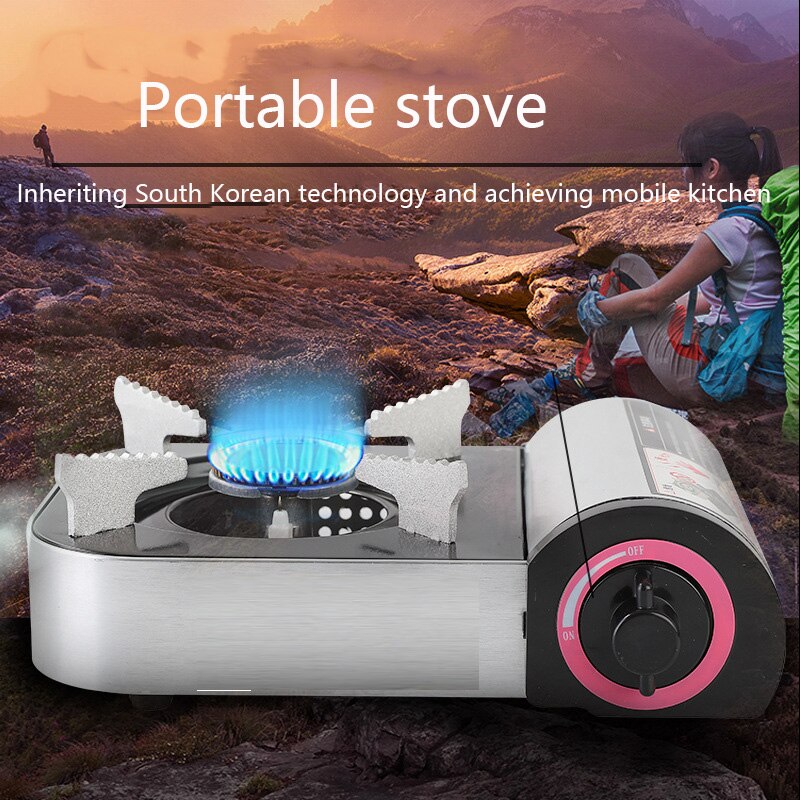 He-Outdoor MINI SQUARE Stove, Gas Stove, Portable Folding Card Stove, Camping Stove, Water Cooking Appliance