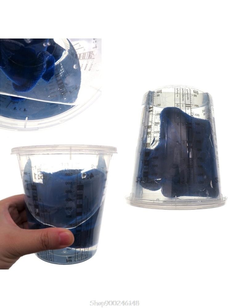 5Pcs Disposable Graduated Clear Plastic Paint Mixing Cups Calibrated Mixing Ratios Measuing Cups For Paint Resin Tools S19 20