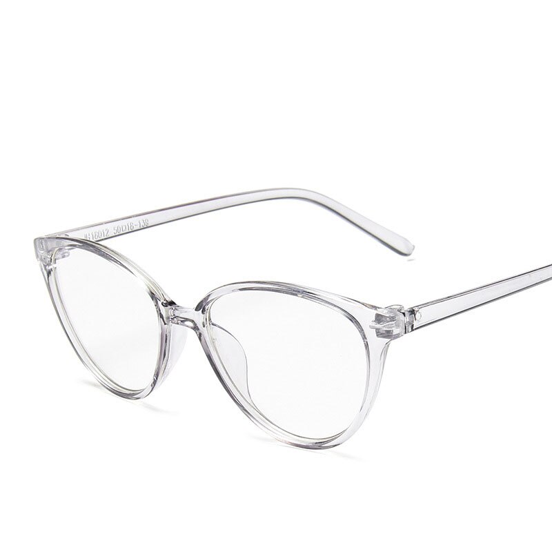 Gafas sencillas de ojo de gato para mujer, lentes ópticas transparentes, planas