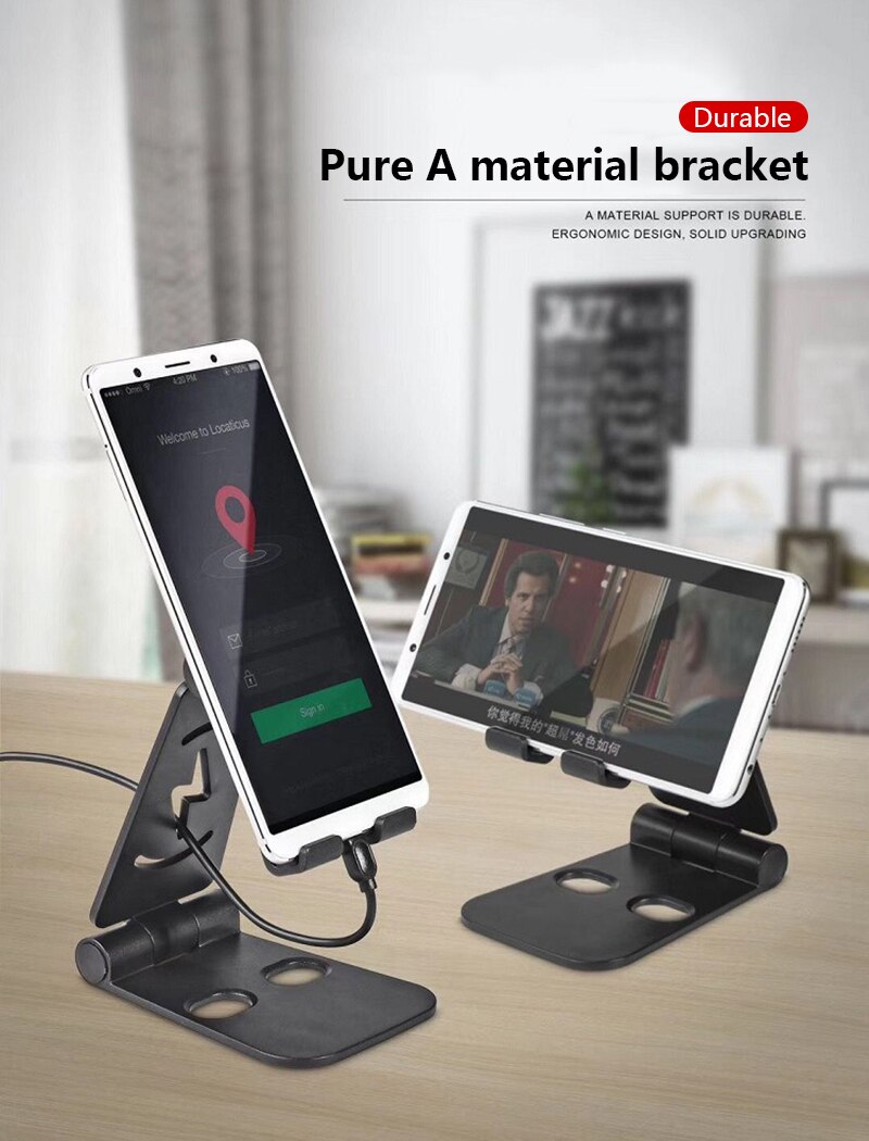 Soporte de Escritorio Universal para teléfono móvil, soporte para Smartphone plegable, Universal, extensible