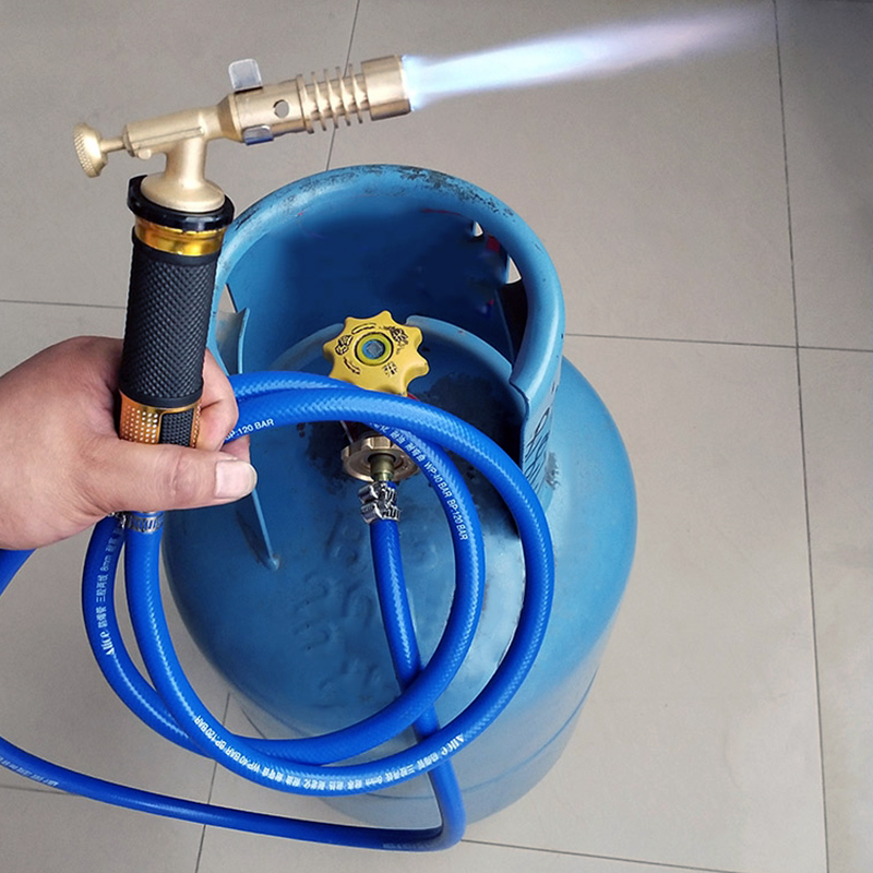 High Temperature Gold Silver Smelting Fire Torch With 2.5m Gas Hose Handheld Copper Aluminum Iron Welding Torch LPG Flamethrower