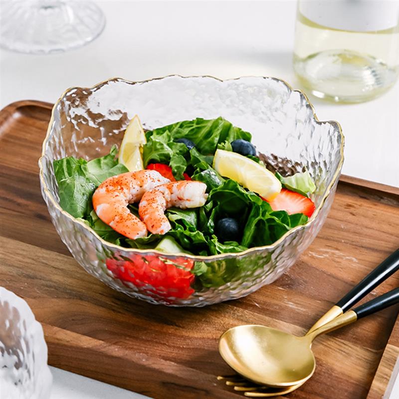 Slakom Glazen Kom Fruit Decoratie Fruit Salade Noodle Kom Transparante Glazen Rijstkom Craft Decoratie Voor Keuken