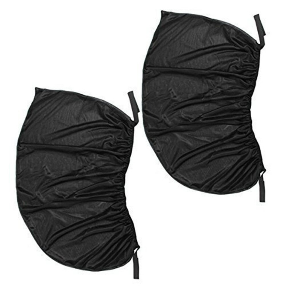 2 uds 110*50CM Ventana de privacidad de sombra de Sol Negro cubierta de malla UV Protector para la mayoría de Auto lateral del coche parasol de ventanilla trasera