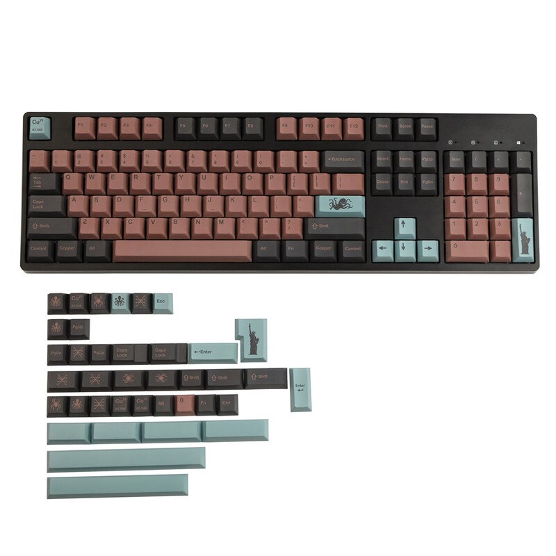 GMK Kupfer Tastenkappen PBT Farbstoff unterlegt Japanischen Schlüssel Kappen Kirsche Profil Keycap Mit 2,25 U 2,75 U 3U 7U Spacebar ISO Eingeben
