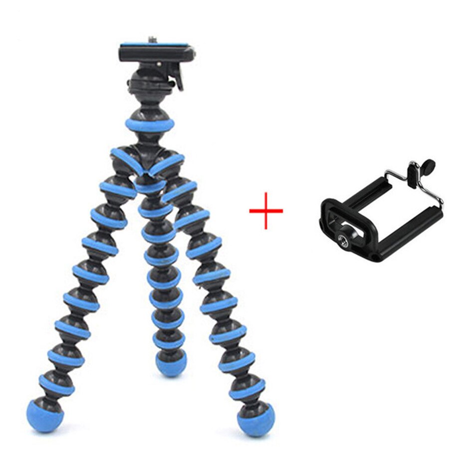 Mini Flexibele Octopus Statief Voor Mobiele Telefoon Samsung Xiaomi Huawei Iphone Actie Camera Voor Gopro Sjcam Yi Universele Houder: Black Phone Tripod