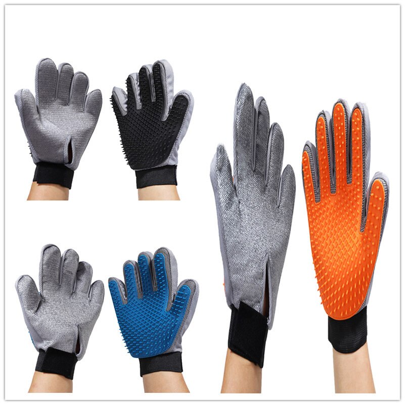 Pet Dog Cat Products Silicone Bath Massage Gloves