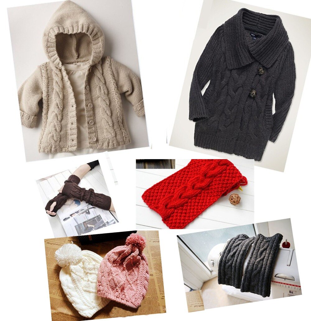 3 Size ABS Plastic Crochet Hook Knitting Needles Twist Curved Needle DIY Tool