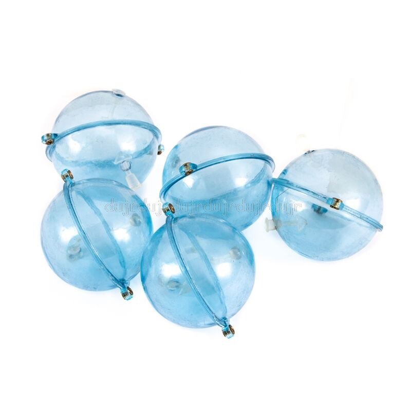 Bolas de plástico ABS para pesca, bolas flotantes de burbujas de agua, aparejos de pesca de mar al aire libre, azul, rojo, 25/32/40/47mm, N22 19, 5 unids/set por juego