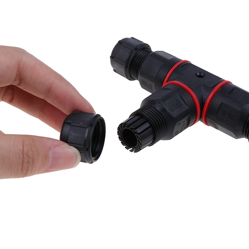 IP67/IP68 Waterproof connector T Shape 2/3Pin Cable Wire Gland Sleeve connector quick connect waterproof connector