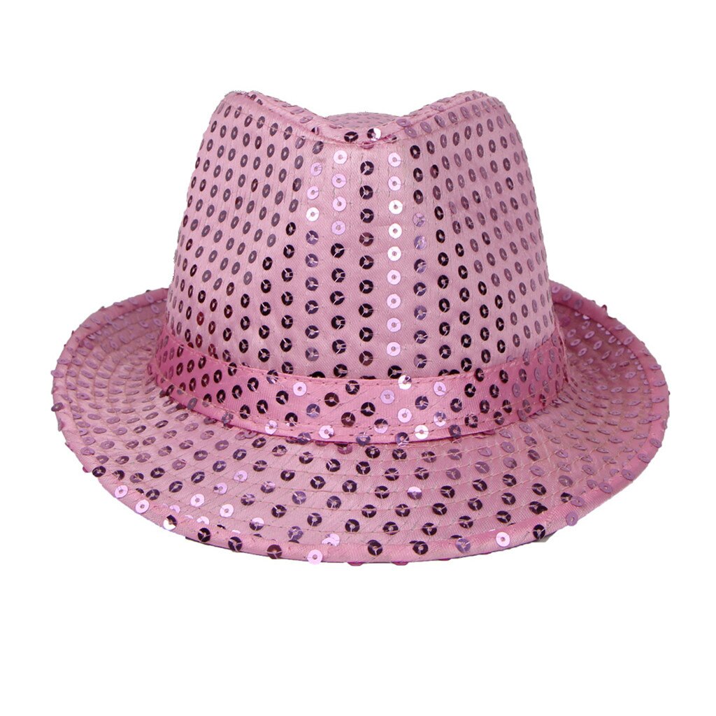 Top Hats Sequin Jazz Hat Trilby Fedora Caps Dance Show Glitter Party ...