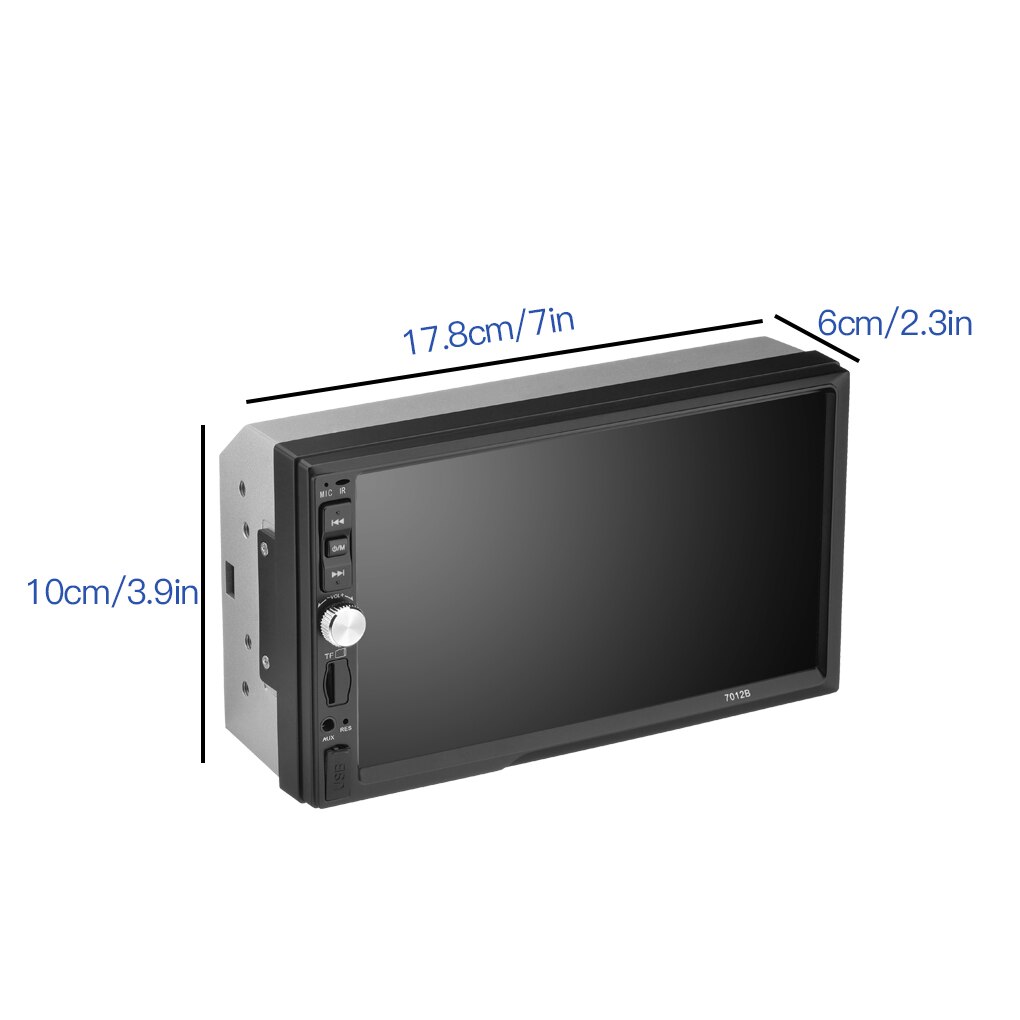 7-Inch Bluetooth Dash Touchscreen Double-DIN Car Stereo Receiver Rear View Camera Vehicle Player