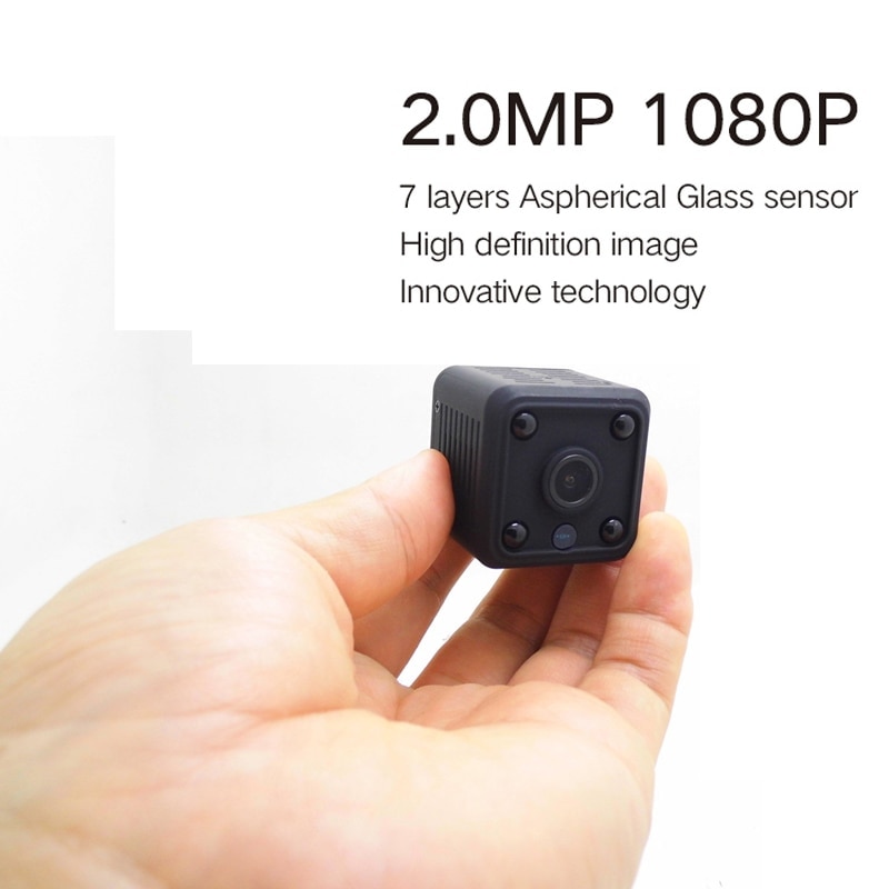 EVKVO – Mini caméra de Surveillance IP WiFi HD 1080P, dispositif de sécurité sans fil, avec batterie intégrée, Vision nocturne, babyphone vidéo