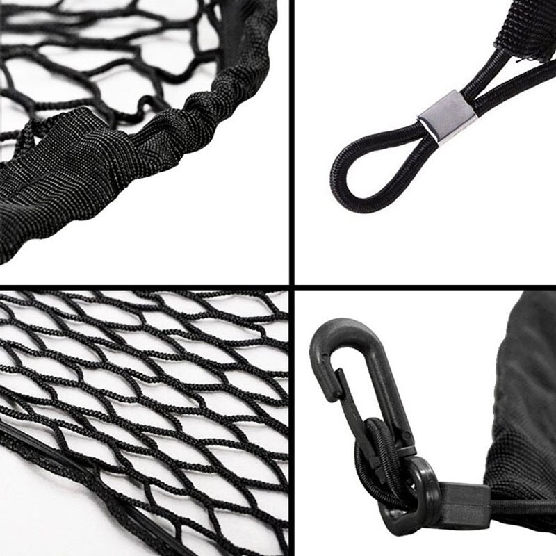 Car Boot Trunk Luggage Storage Mesh Net Nylon Elastic Mesh Net Bag With Hooks For Nissan X-trail Xtrail T32