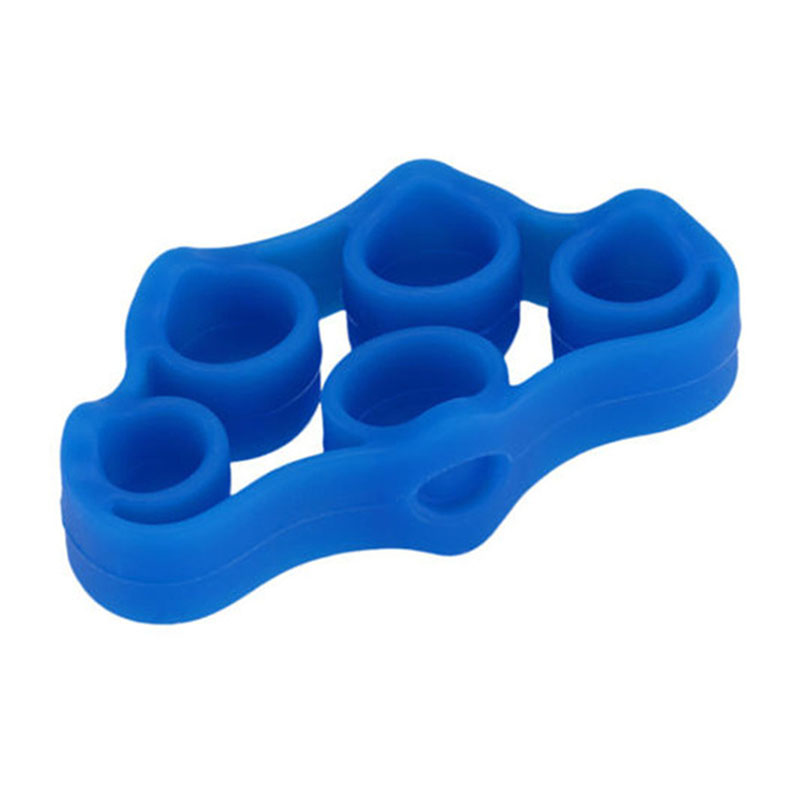 Silicona deportes dedo agarre fuerza entrenador resistencia mano agarre muñeca estirador expansor de dedo ejercicio dedo resistencia: Azul