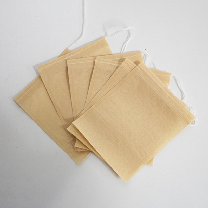 Bolsita con cordón para hierbas medicinales, bolsas de té vacías con filtro ecológico, papel Biodegradable, multiusos, 1 paquete
