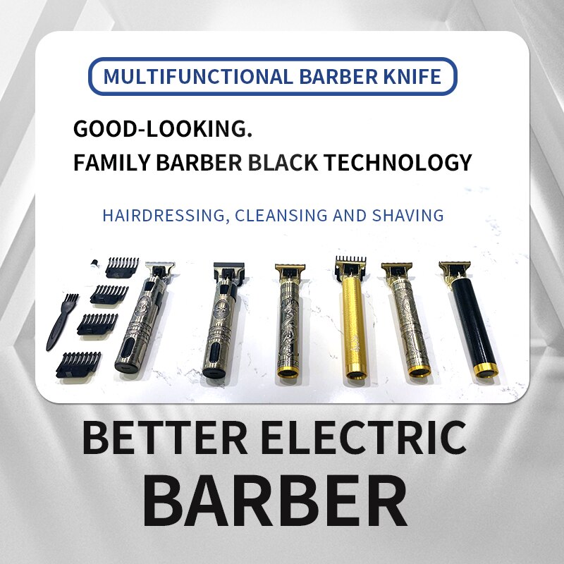 Tondeuse à cheveux pour hommes, rasoir à 0mm, barbier , Machine Rechargeable pour couper la barbe