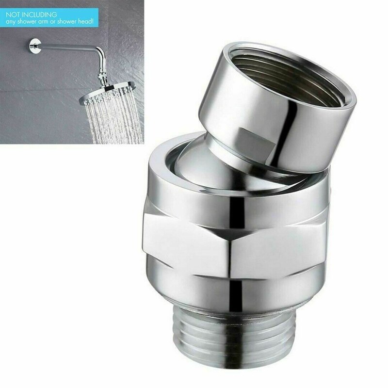 Brass Chrome Ball Joint Shower Arm Head Angle Adjustable Swivel Adapter