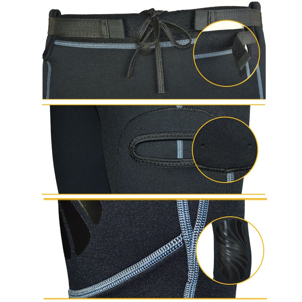 Pantalones de neopreno de 3mm para hombre, parte inferior de traje de buceo, cálido, para surf y navegación