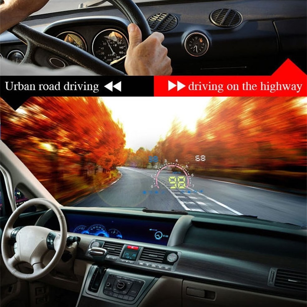 5.8-Inch OBD II Universal Hud Head Up Display Windshield Projector Hud Projector OBD2 EUOBD Car Driving Speed Meter