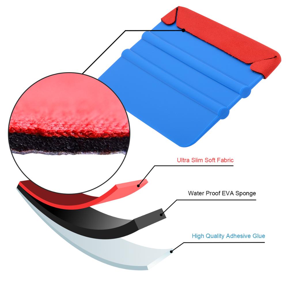 EHDIS – raclette en vinyle en Fiber de carbone pour pare-brise de voiture, essuie-glace d&#39;aquarium, grattoir de peinture, outils d&#39;emballage de Film de teinte de fenêtre, 3 pièces