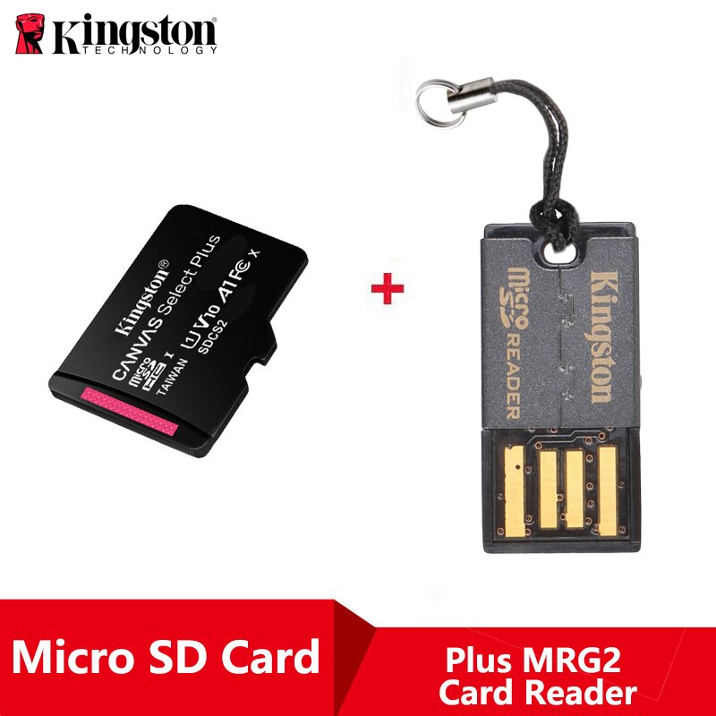 Kingston-tarjeta Micro SD Original, 16GB, 32 GB, 64GB, 128GB, 256GB, 512GB, adaptador de tarjetas Microsd,: SDCS2-128G-MRG2